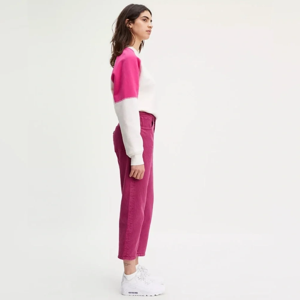 LEVI’S BARREL WOMEN'S JEANS size 30 inseam 24” color senorita pink - Picture 2 of 12